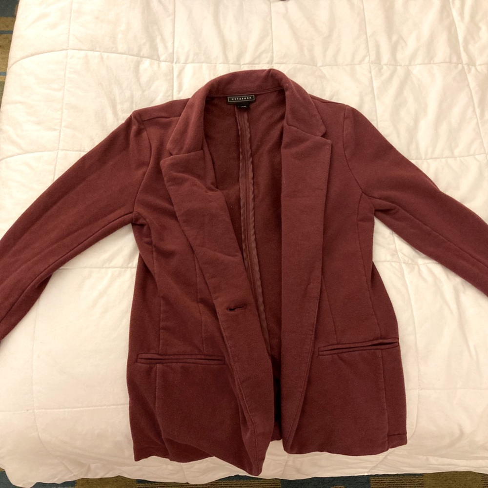 Maroon Metaphor Blazer